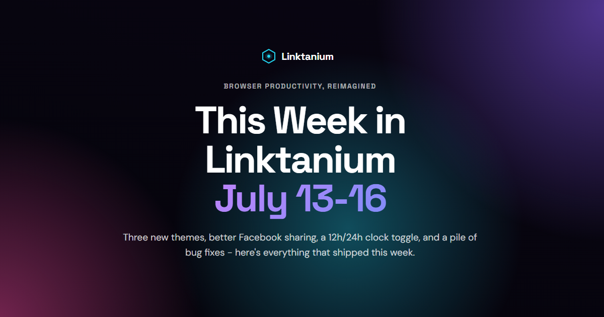 This Week in Linktanium | July 13-16